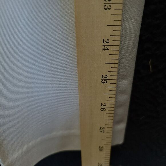 Haggar Mens Dress Pants Beige Size 38 Cotton Blend Button Zip Pockets Stretch - Picture 5 of 12